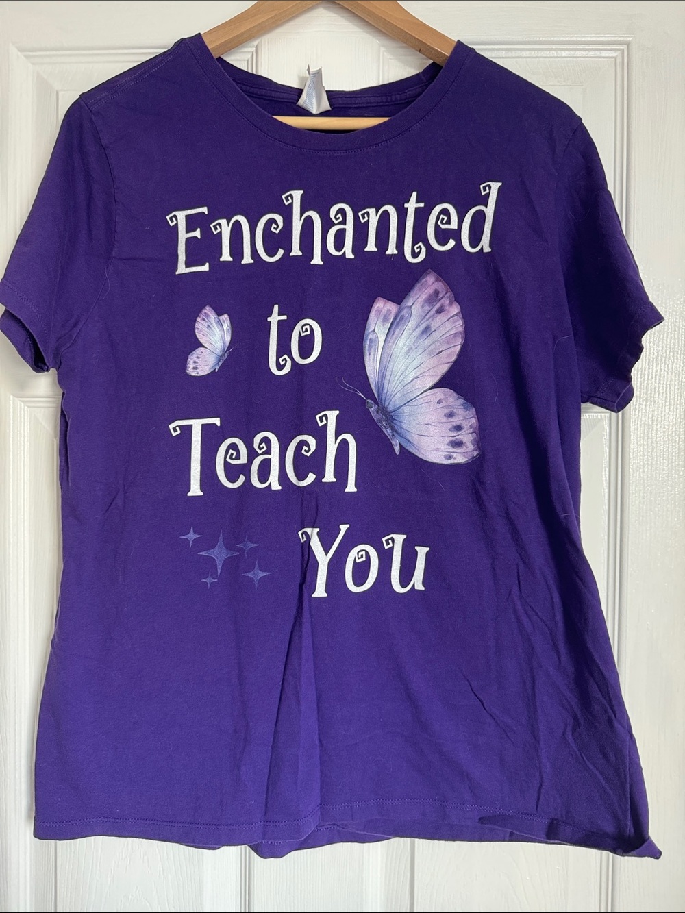 Enchanted to Teach You Purple Butterfly Graphic Tee